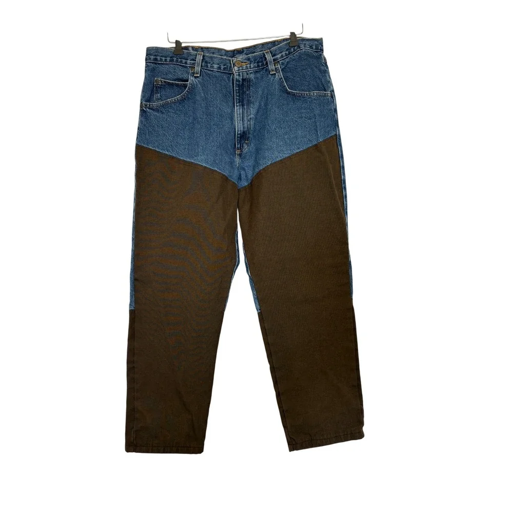 Wrangler ATG Upland Pants Men's 38x30 Denim Jean Rugged Gear Brush Guard Hunting